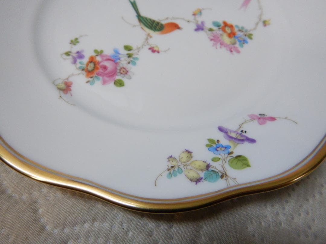 Herend ヘレンド　皿　花と鳥の皿　１９ｃｍ　未使用