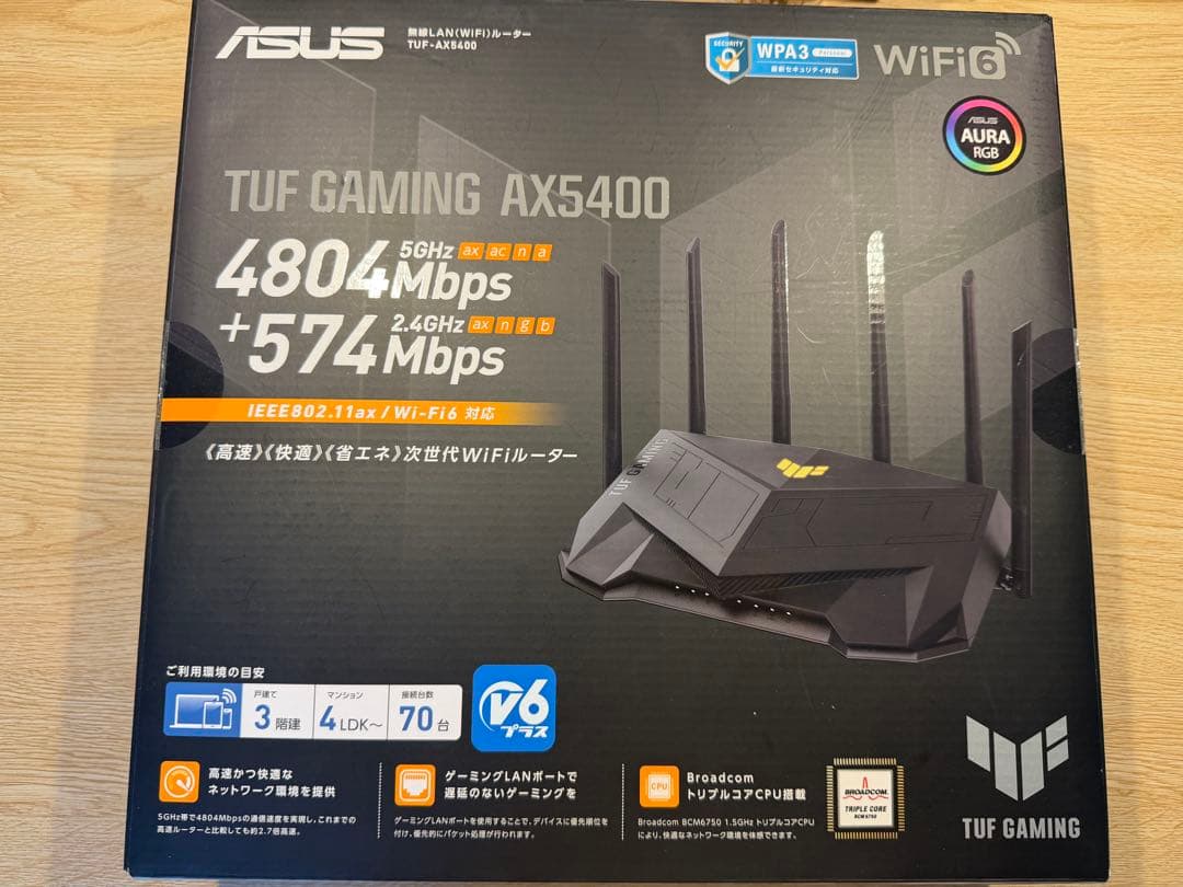 ASUS WiFi無線ルーター　TUF-AX5400