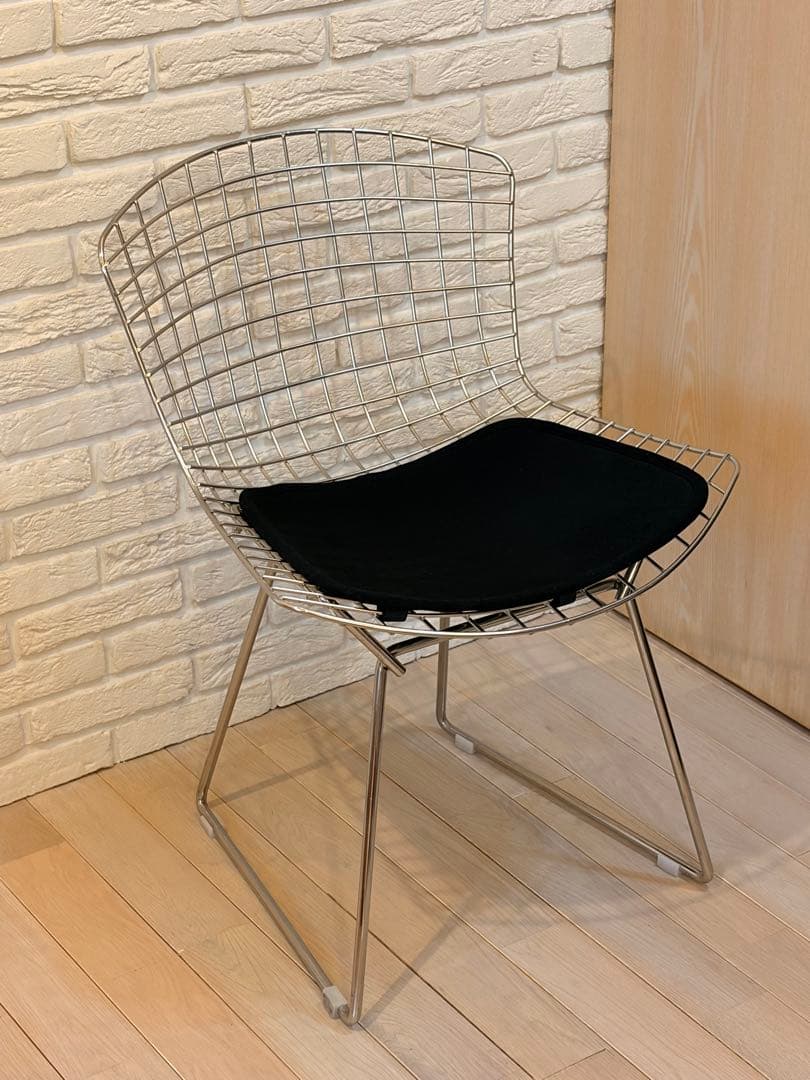 ★美品★ハリー・ベルトイア　ワイヤーチェア① シルバー ミッドセンチュリー