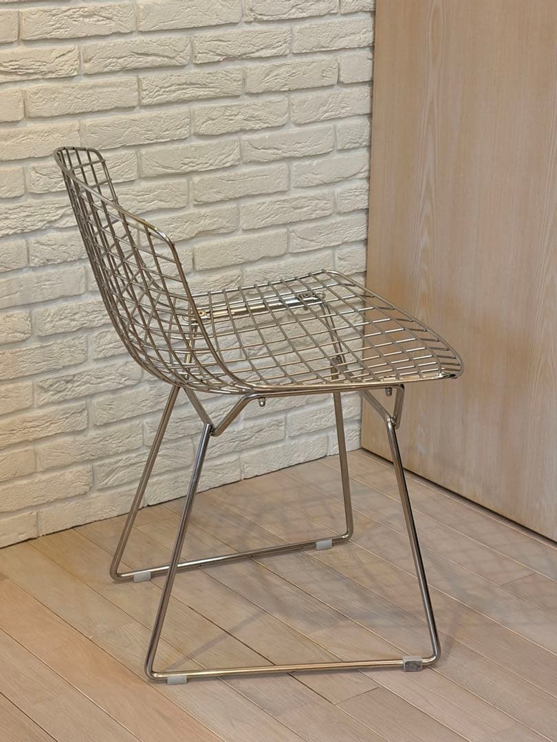 ★美品★ハリー・ベルトイア　ワイヤーチェア① シルバー ミッドセンチュリー