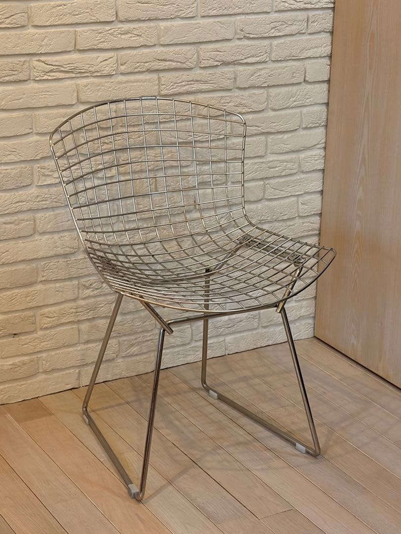 ★美品★ハリー・ベルトイア　ワイヤーチェア① シルバー ミッドセンチュリー