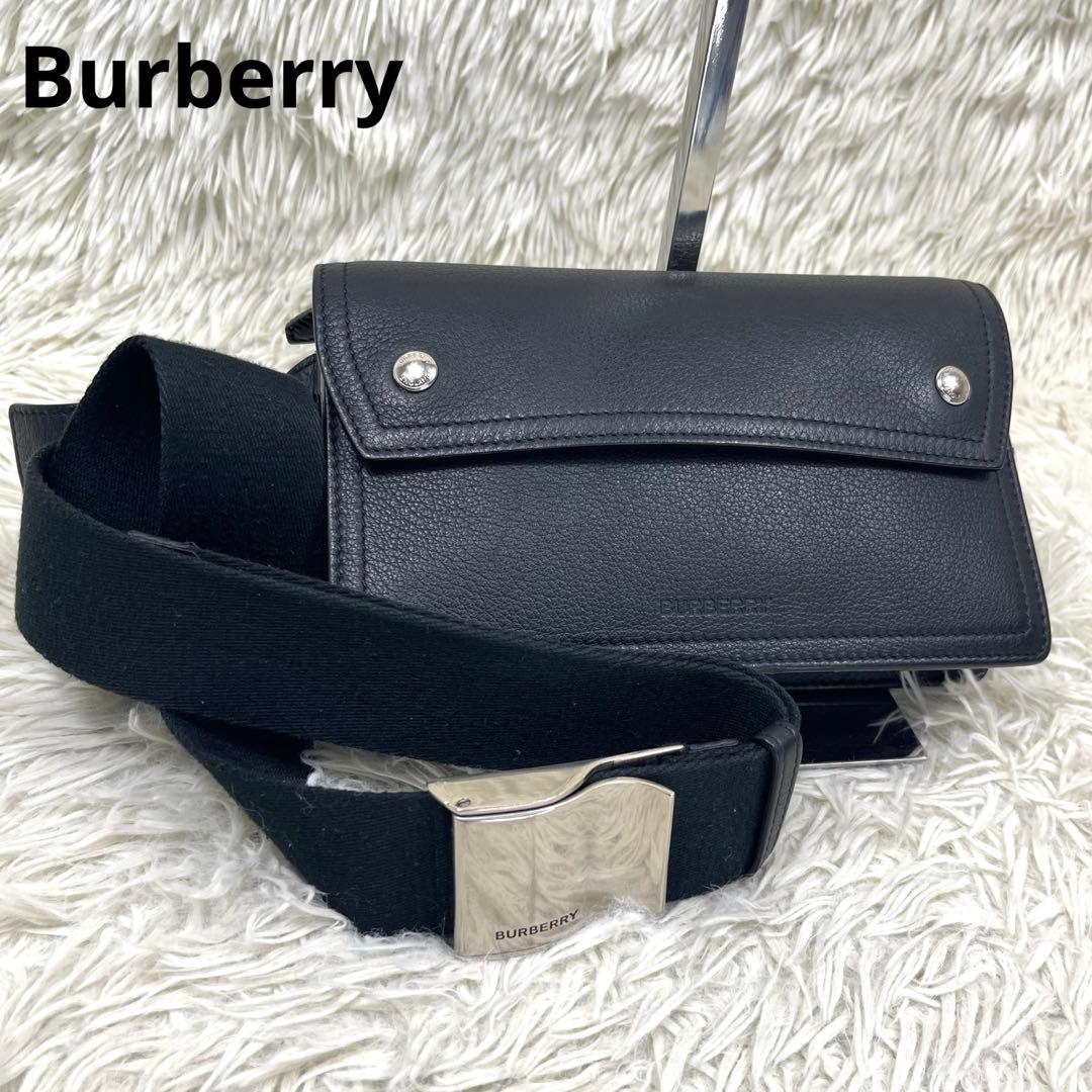 専用品‼️ BURBERRY バーバリー　ボディバッグ　ロゴ押し　オールレザー