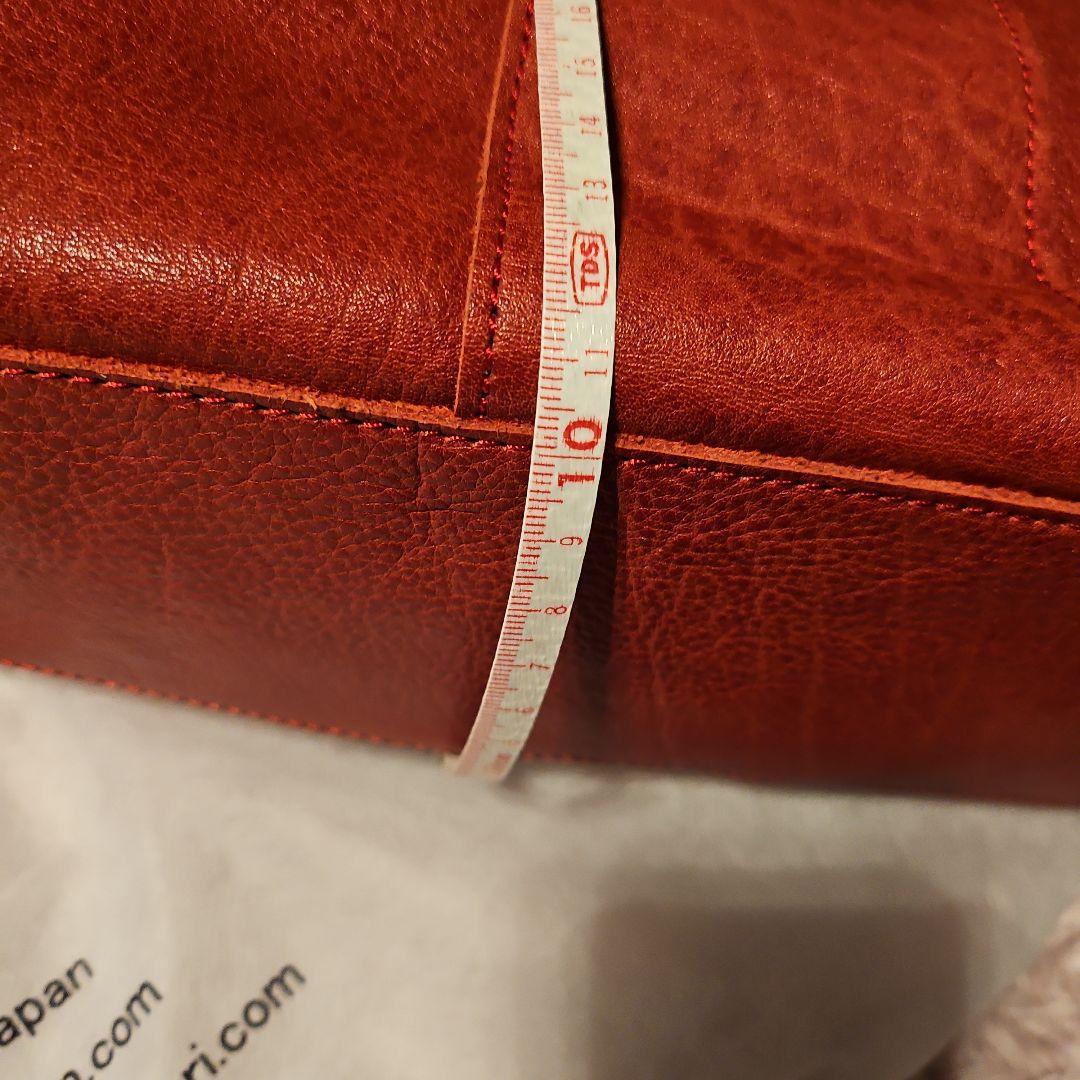 ハル☆　リュック　muku オレンジレザーフラップバッグ