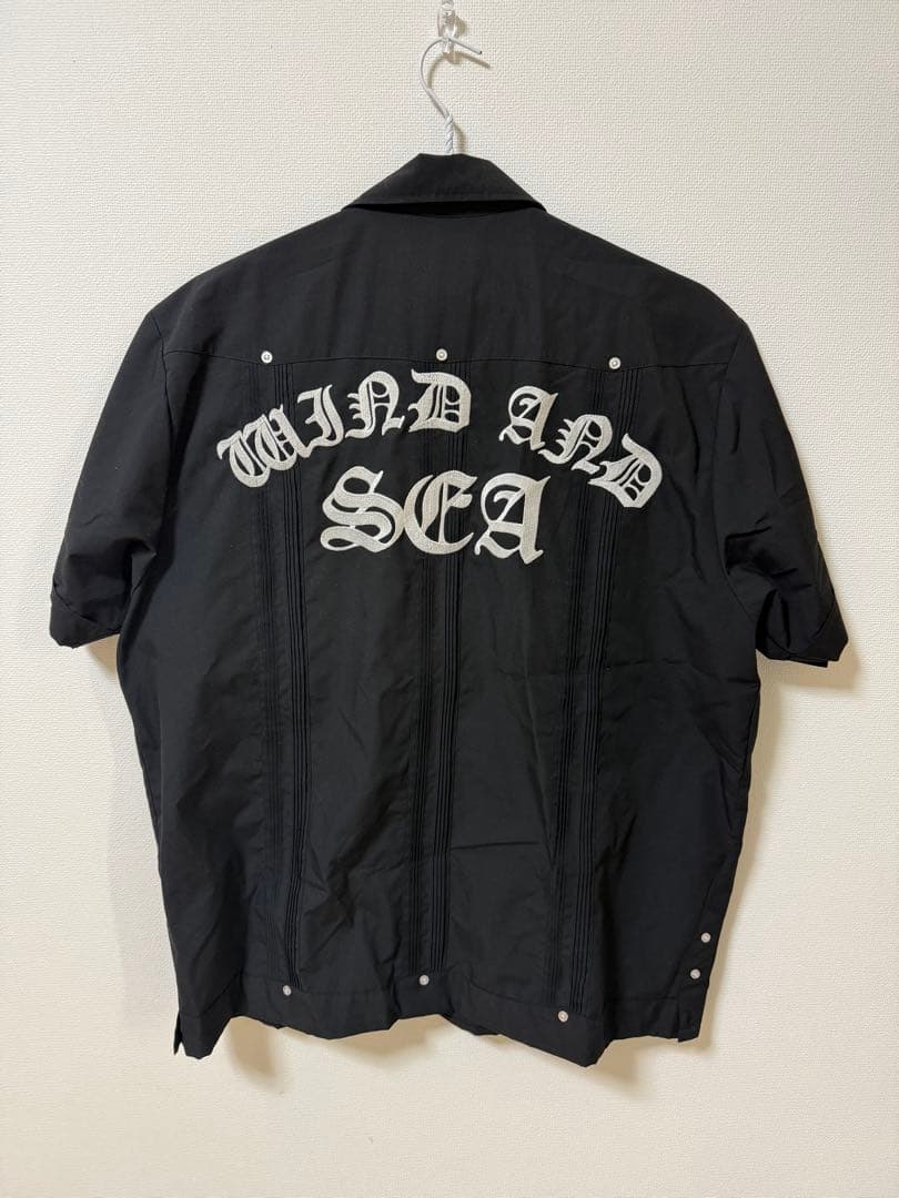 WIND AND SEA 半袖キューバシャツ　ブラック　Lサイズ