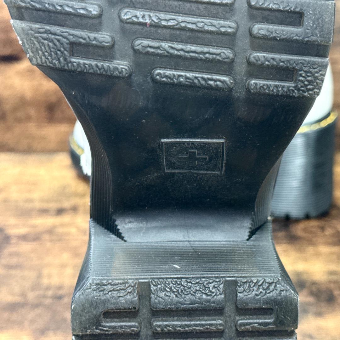 ☆即発 Dr.Martens ホワイトレザー チェルシーブーツ 厚底 サイドゴア