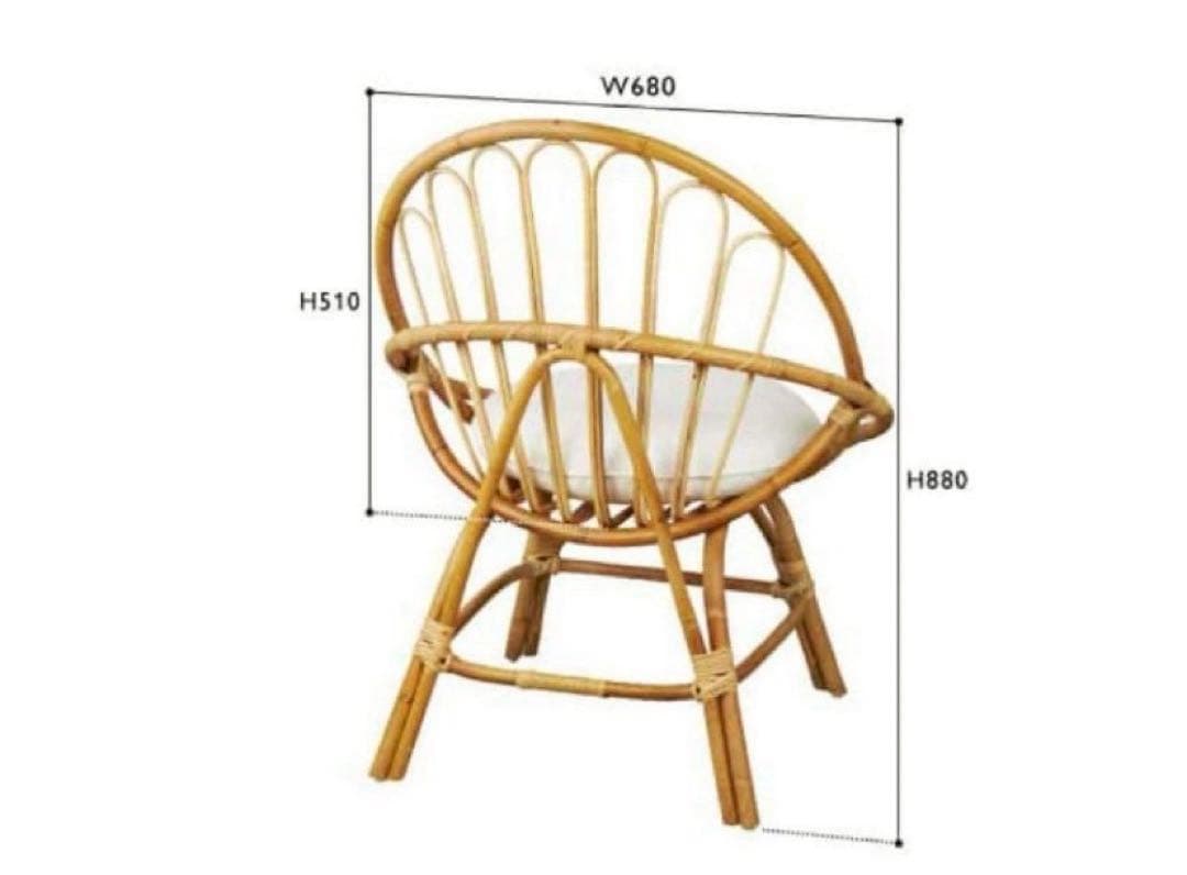 【さばちゃん】unico ウニコ　CAGE(カージュ) ラタン チェア