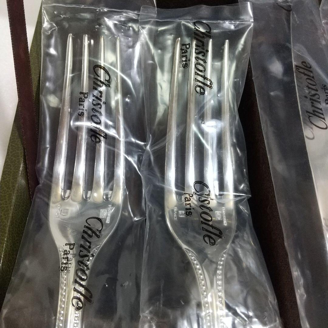 クリストフル パール 未開封 テーブル ナイフ フォーク スプーン 6点 セット