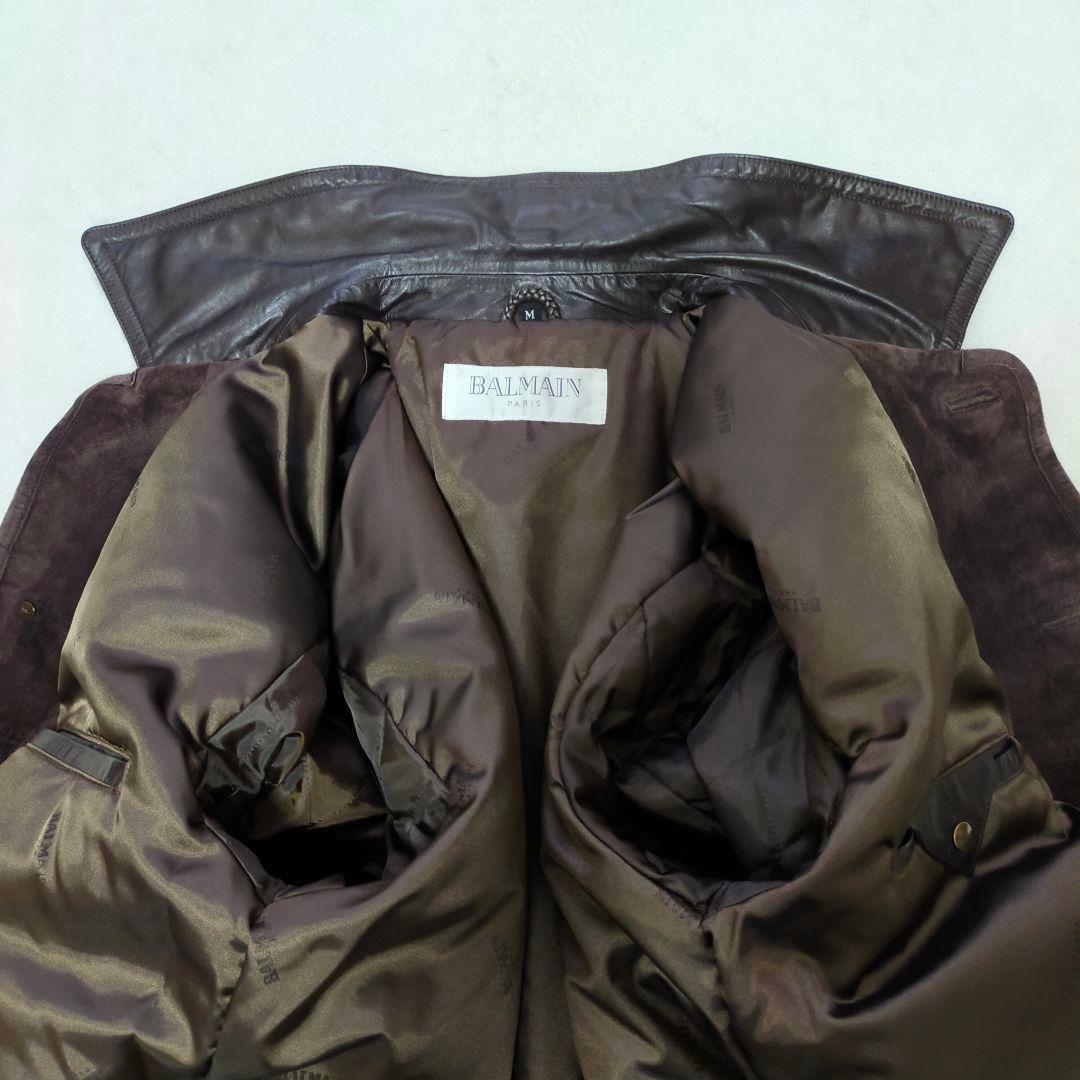 美品　BALMAIN　パンチングレザージャケット　ピッグスキン