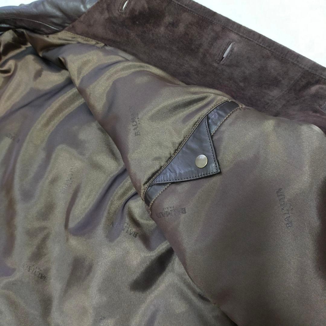 美品　BALMAIN　パンチングレザージャケット　ピッグスキン