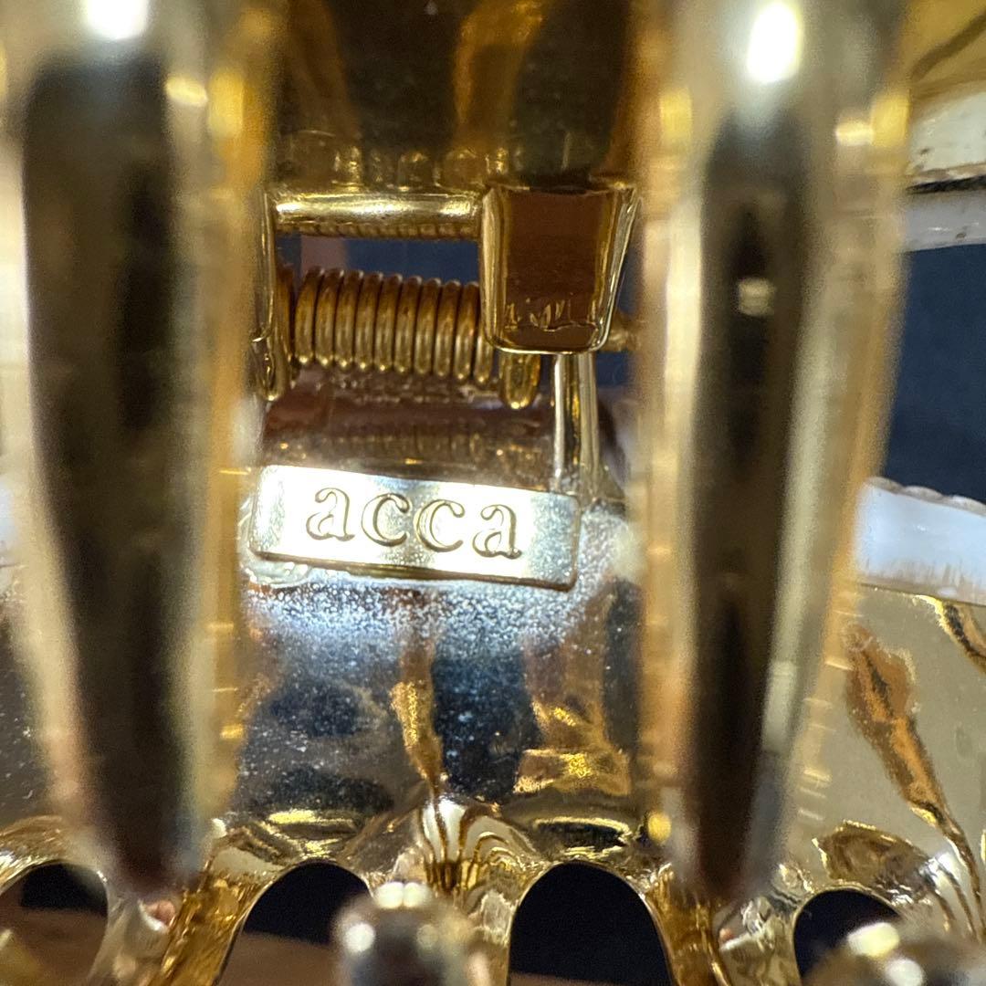 acca 希少　彫刻調のヘアクリップ