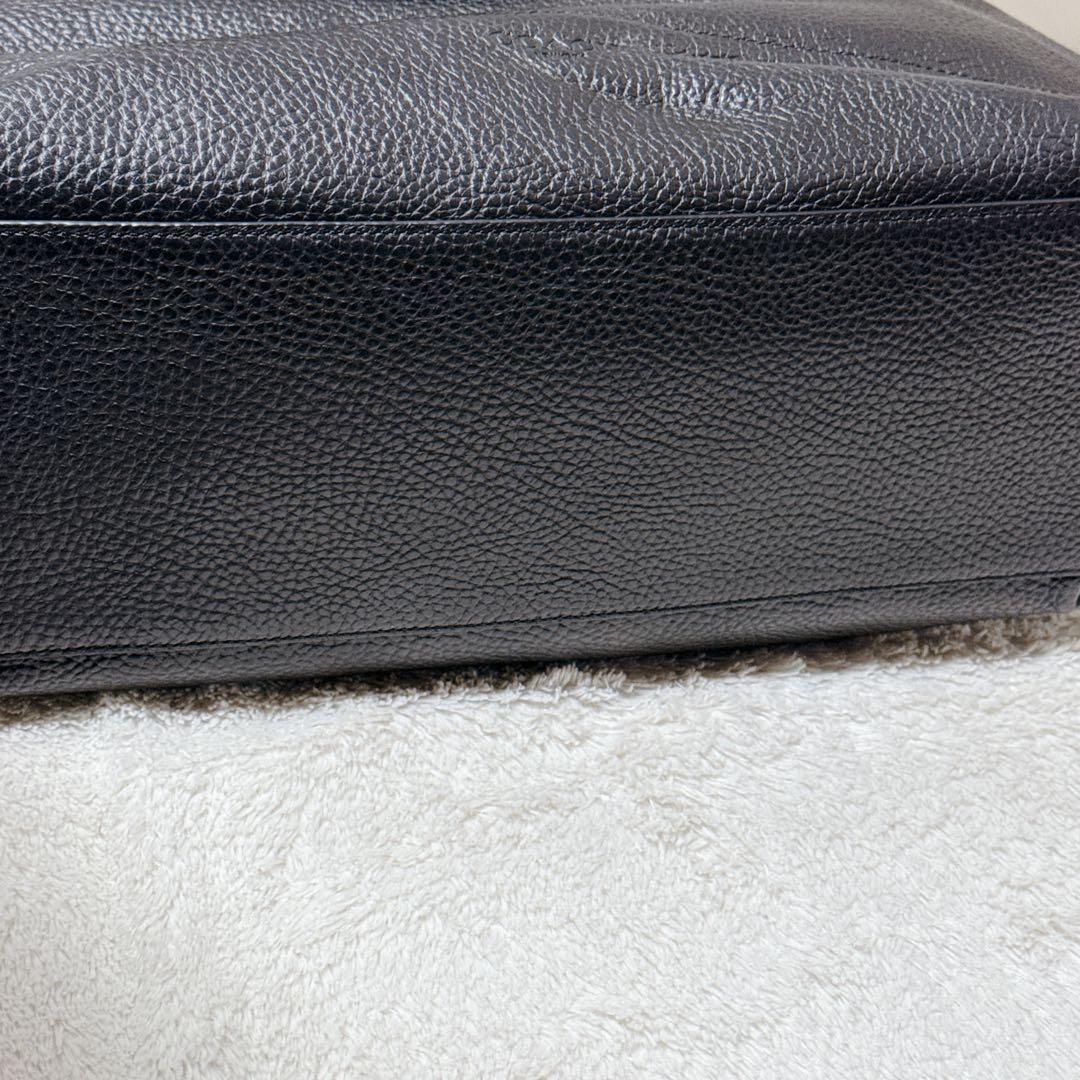 【極美品】コーチ レザートートバッグ ハミルトントートA4PC収納可 肩掛け 黒