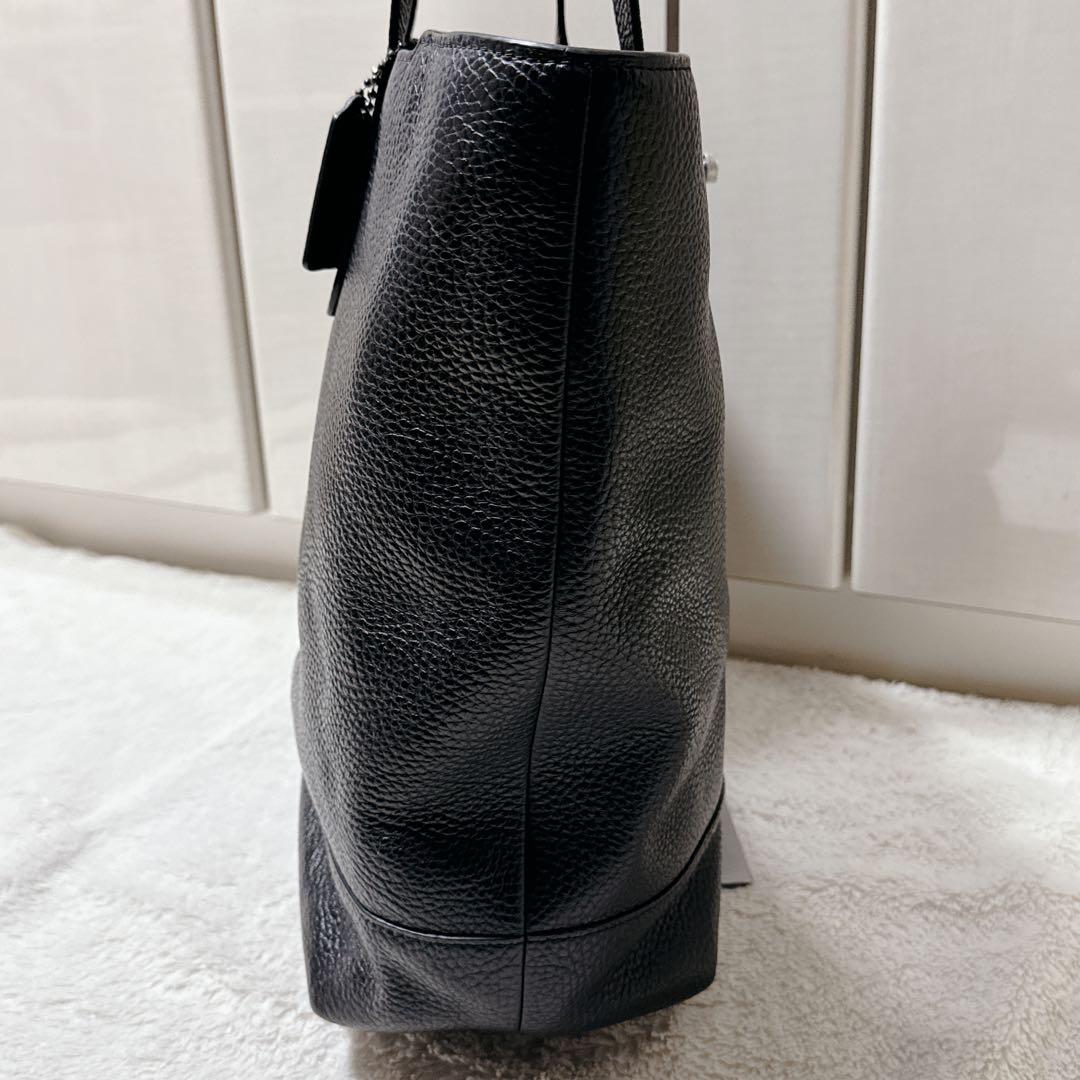 【極美品】コーチ レザートートバッグ ハミルトントートA4PC収納可 肩掛け 黒