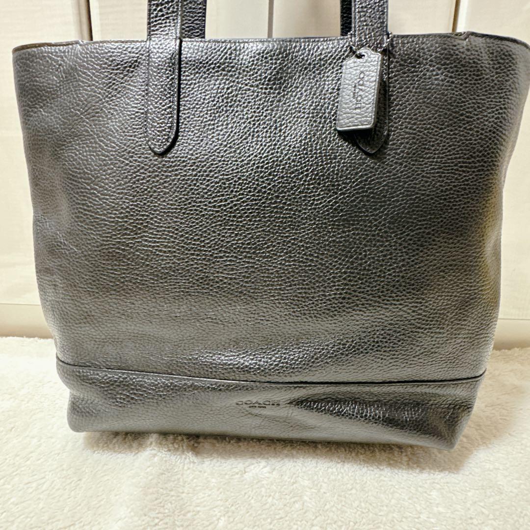 【極美品】コーチ レザートートバッグ ハミルトントートA4PC収納可 肩掛け 黒