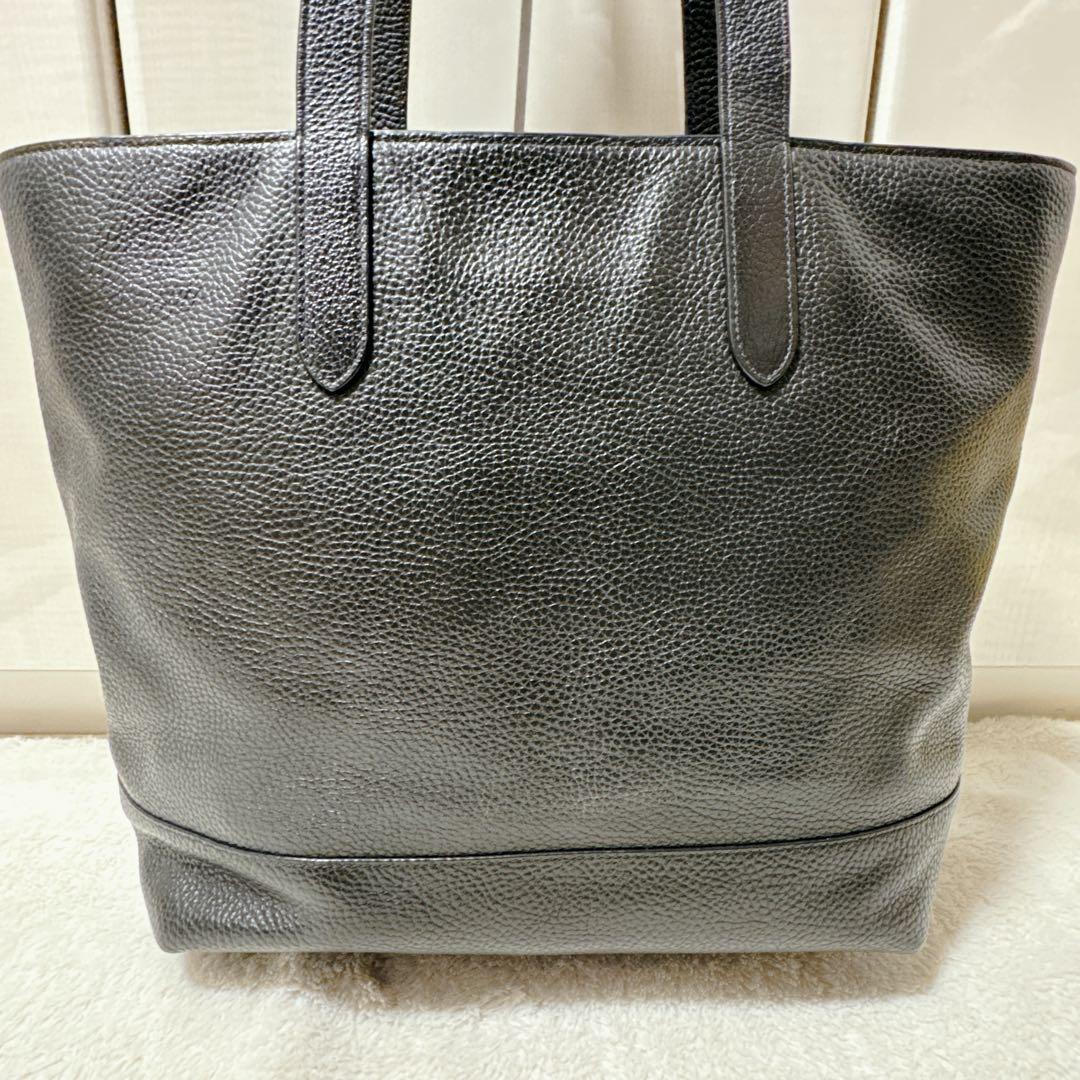 【極美品】コーチ レザートートバッグ ハミルトントートA4PC収納可 肩掛け 黒