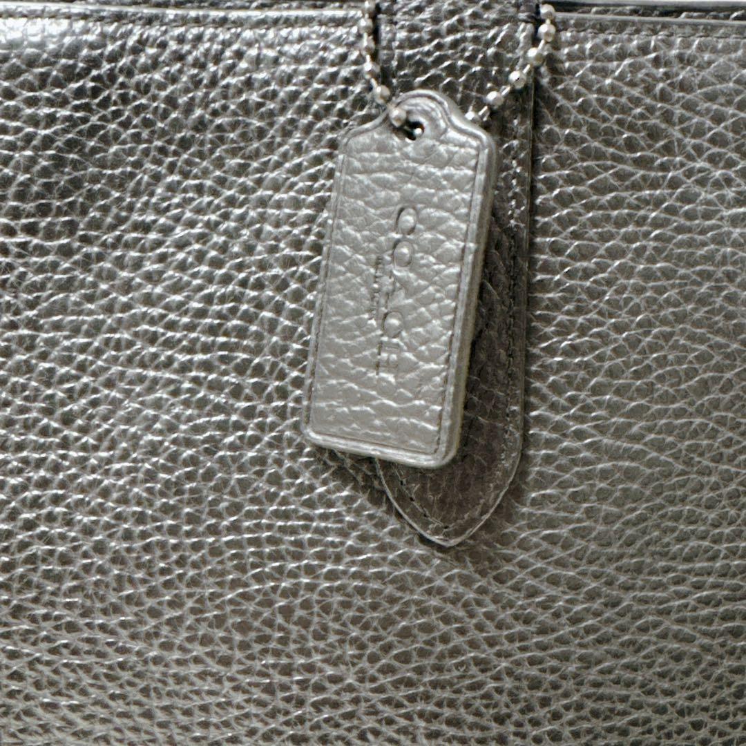 【極美品】コーチ レザートートバッグ ハミルトントートA4PC収納可 肩掛け 黒