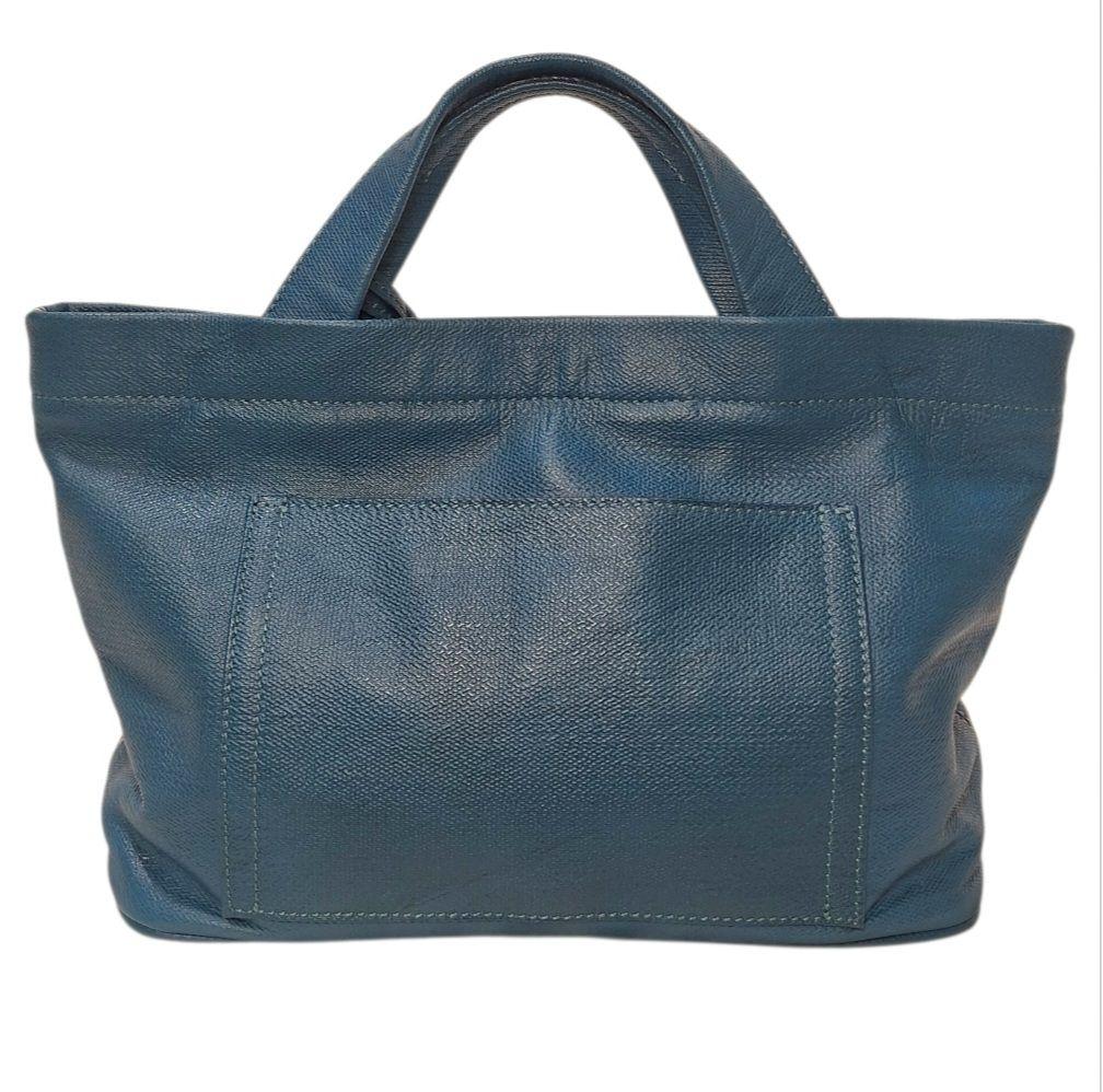 ブルーaniary アニアリ　クロッシングレザー ミニトートバッグ　ゴルフ