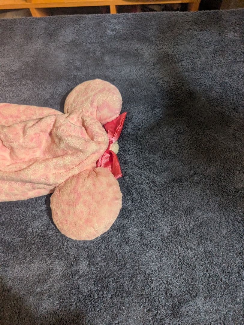 ディズニー　ミニー　マフラーキャップ　ファンキャップ　ピンクヒョウ柄　値引き⭕️