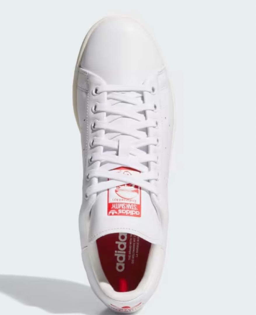 新品2025年アディダスゴルフスタンスミスNNO27スパイクレス紐赤24