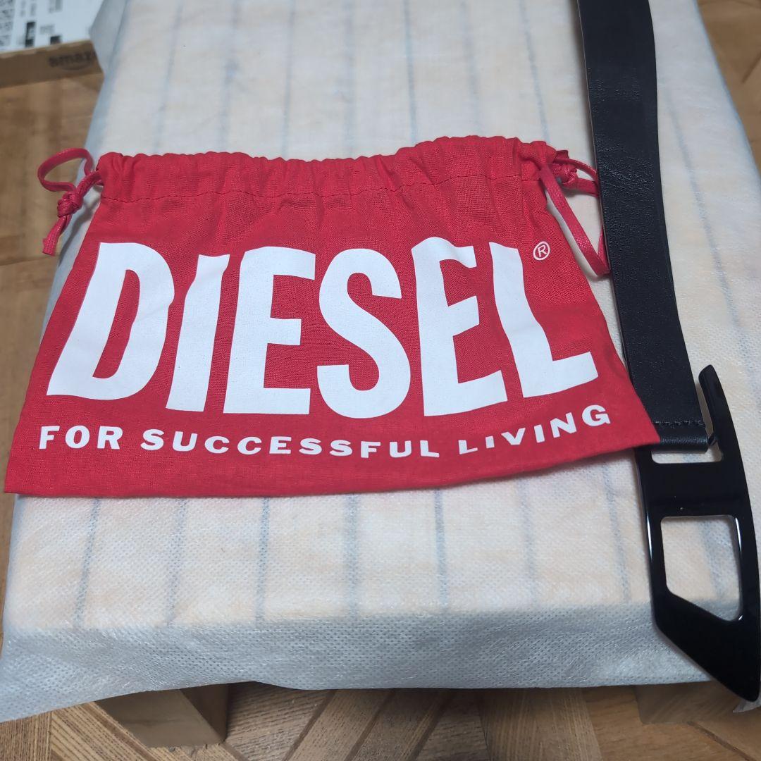 DIESEL ブラックベルト オリジナルポーチ付き