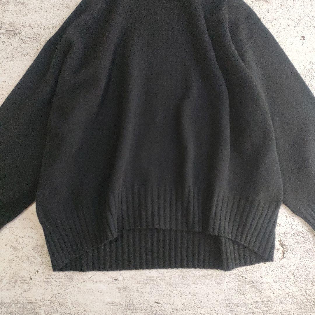 タグ付き　plage プラージュ　ファインウール　ワイドクループルオーバー　黒