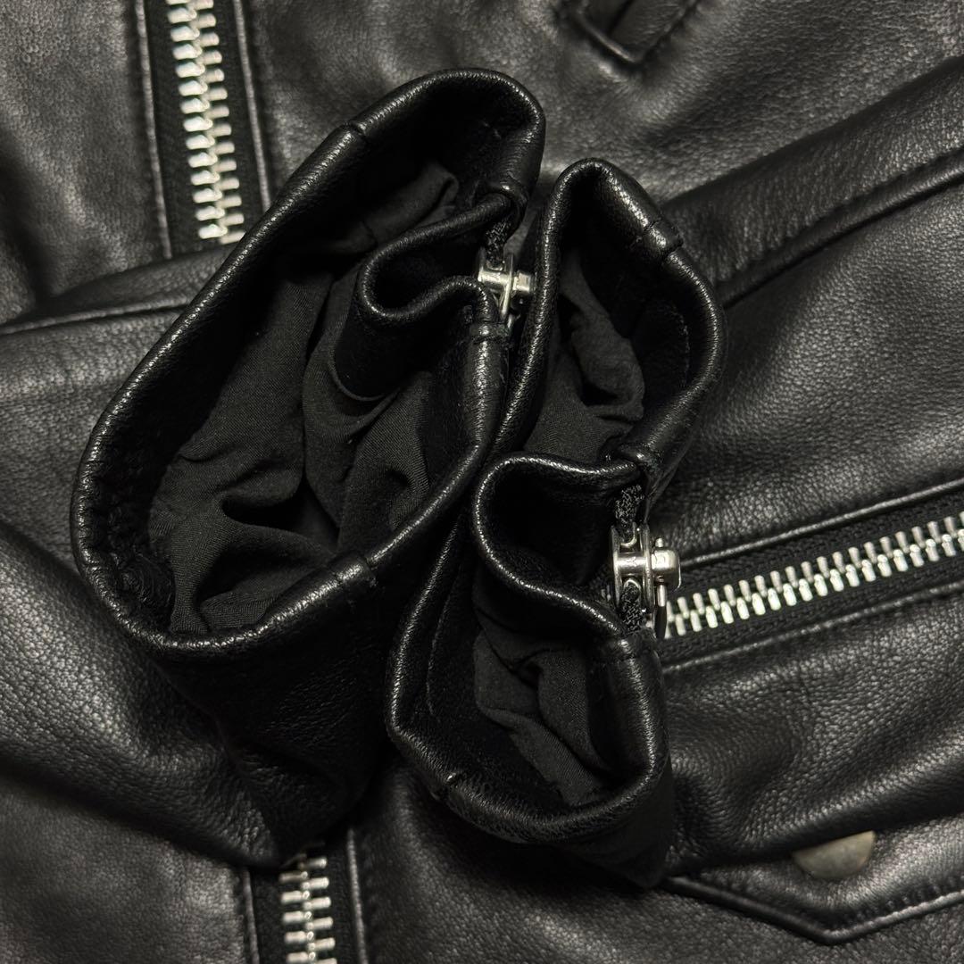 JACKROSE LAMB LEATHER DOUBLE RIDERS 黒 M