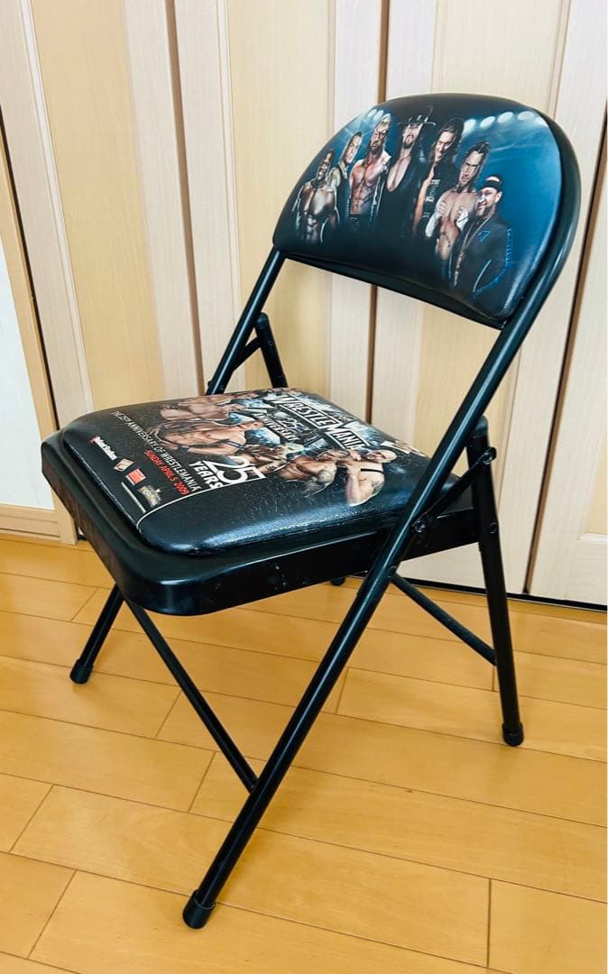 【激レア！】WWE レッスルマニア25 大会記念 非売品 パイプイス WWF