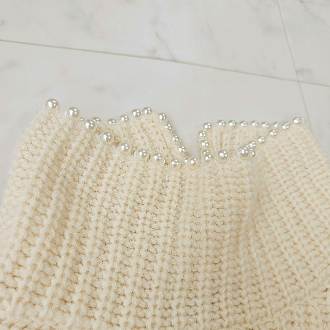 【美品】seventenbymihokawahito　パールニット　セブンテン