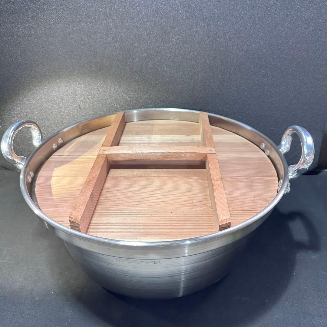 こいぬ印　中尾アルミニウム　ステンレス大鍋　蓋付き　未使用品