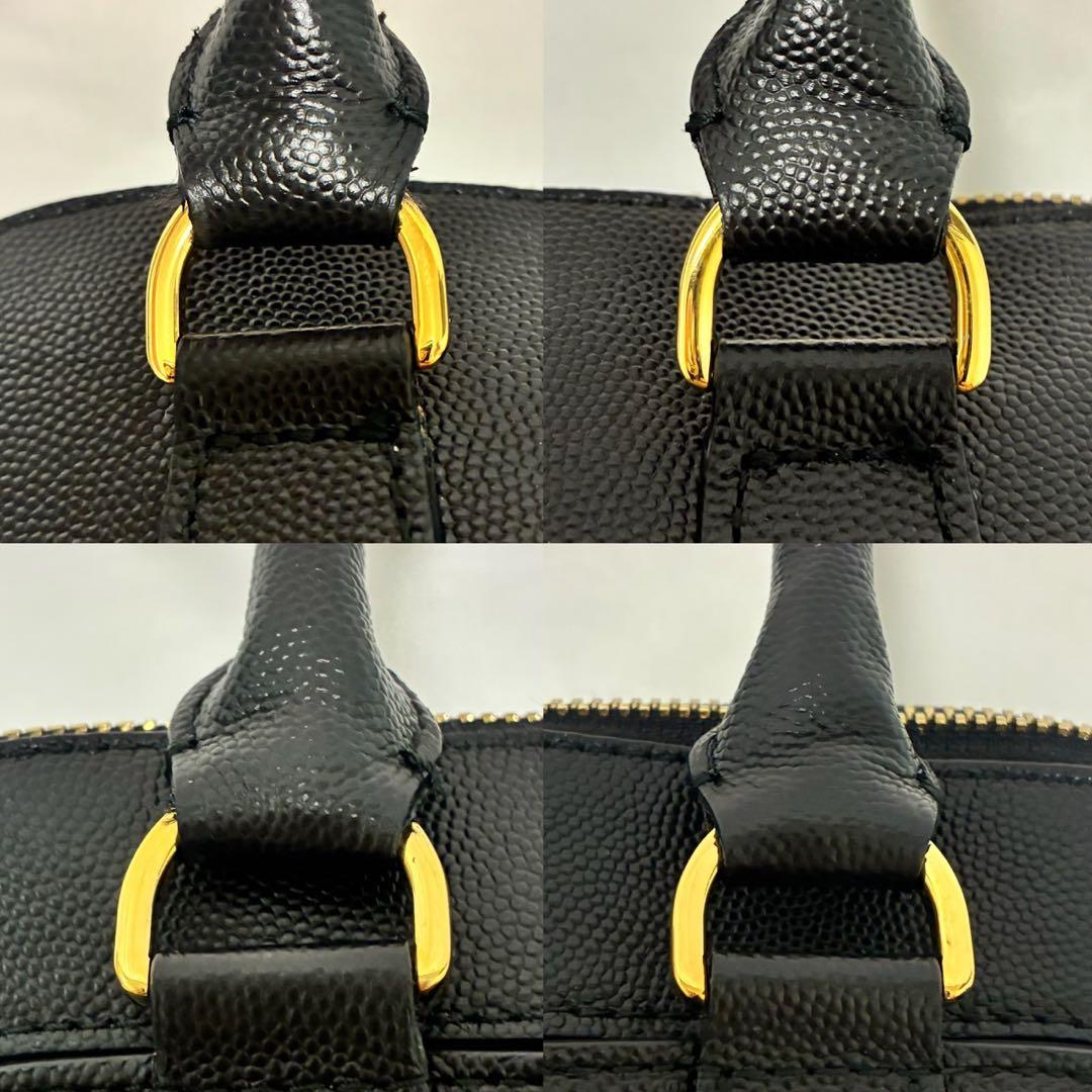 【未使用級】フルラ ファンタスティカ S 2way ハンドバッグ レザー 黒