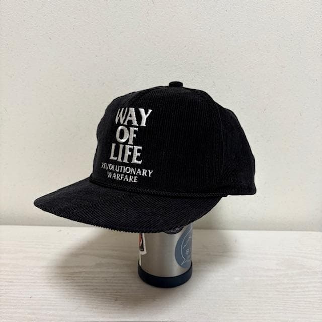 ★RATSラッツ/コーデュロイ[WAY OF LIFE]CAP★ブラック★