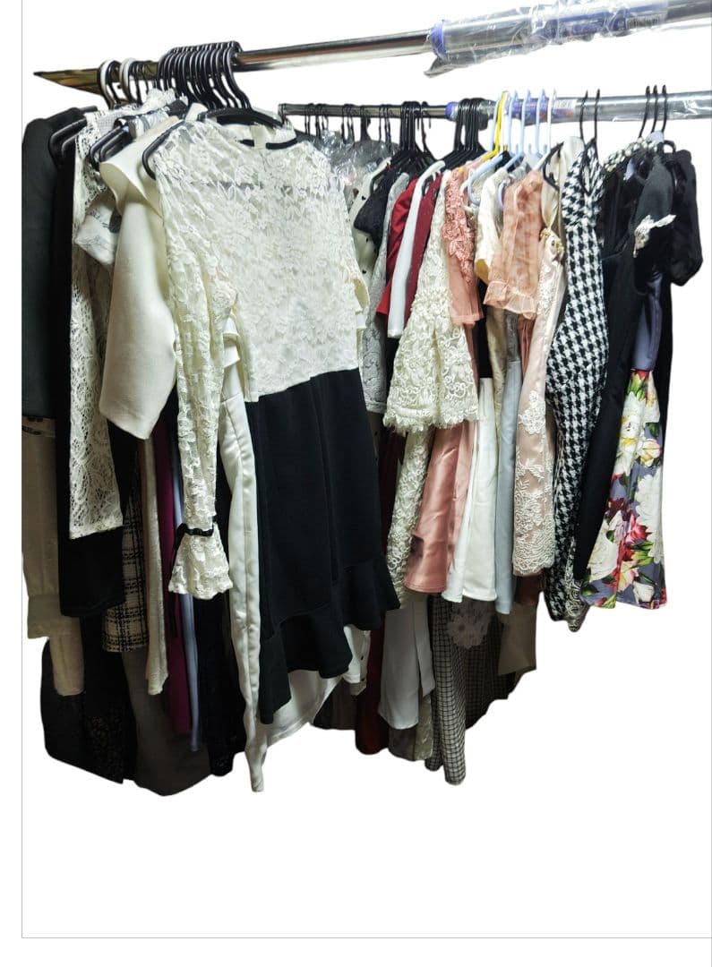 【処分まとめ売り】中古キャバ・ナイトドレス(S~L混合) 約50着セット