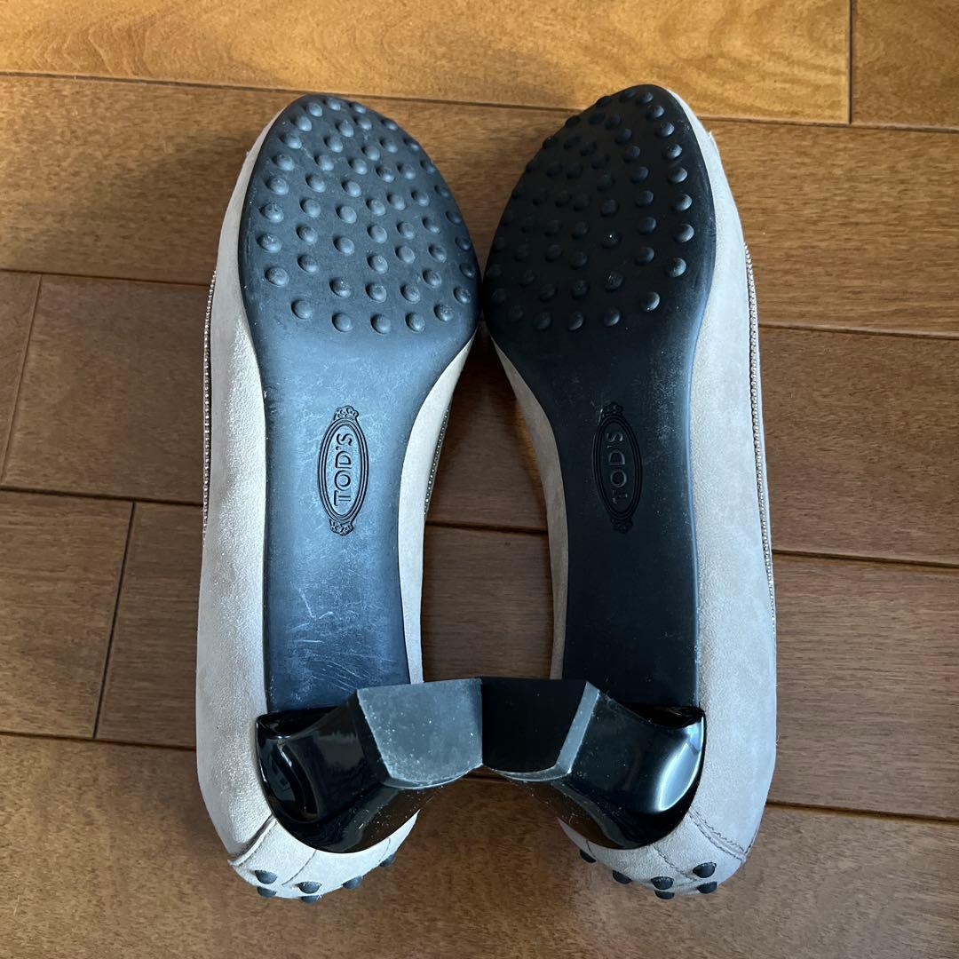 TOD’S トッズ ヒール付きモカシン パンプス チェーンモチーフ35½