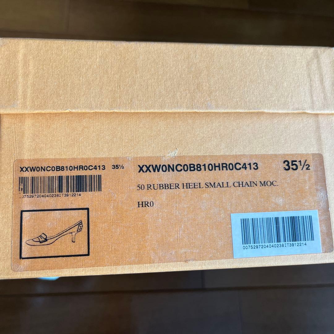 TOD’S トッズ ヒール付きモカシン パンプス チェーンモチーフ35½