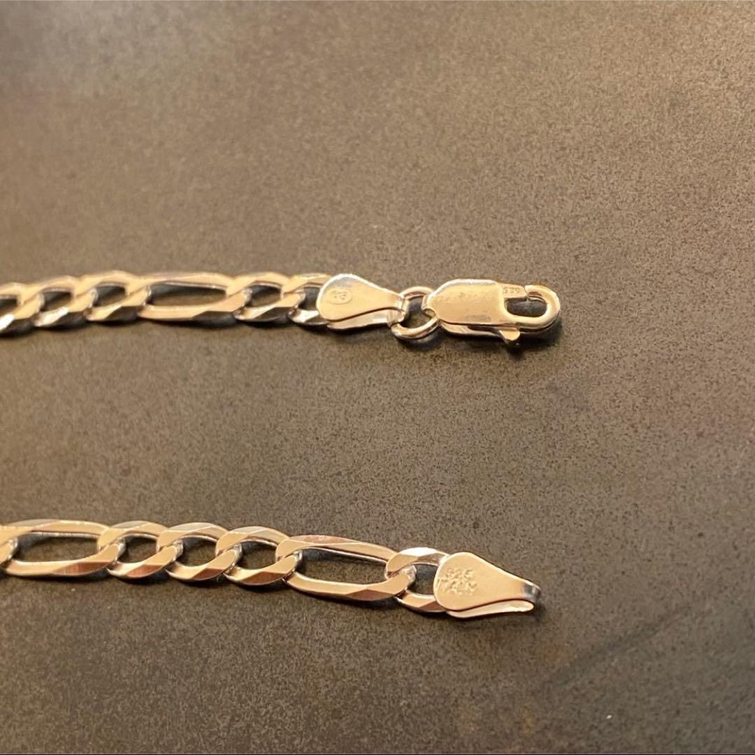 ITALY MADE SILVER925 FIGARO BRACELETシルバー