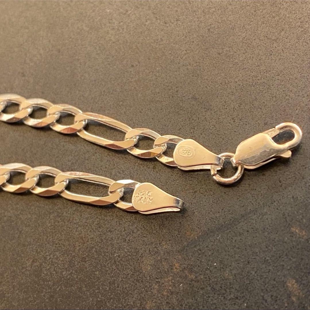 ITALY MADE SILVER925 FIGARO BRACELETシルバー