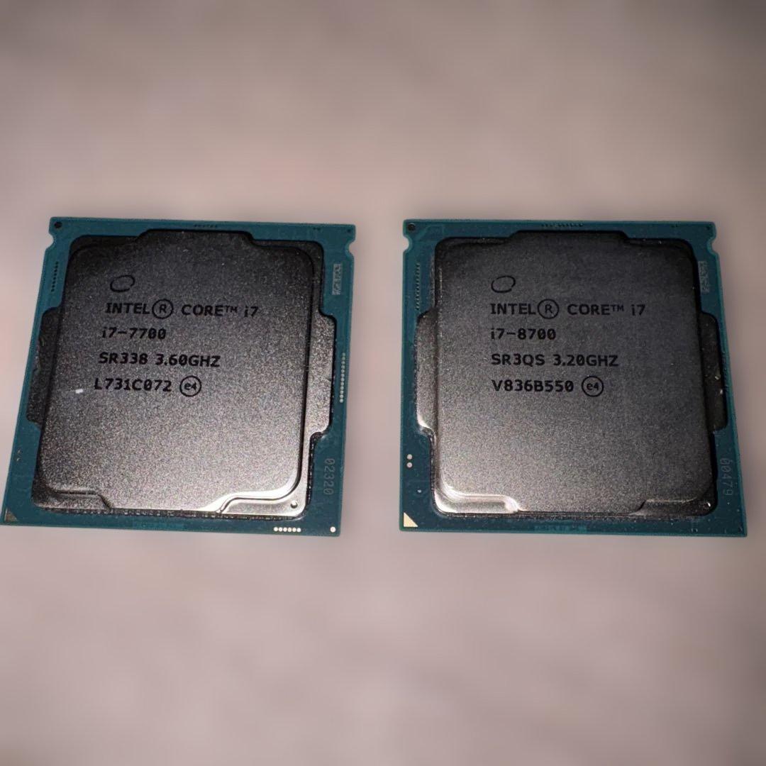 Intel Core i7-8700 & i7-7700 CPUセット