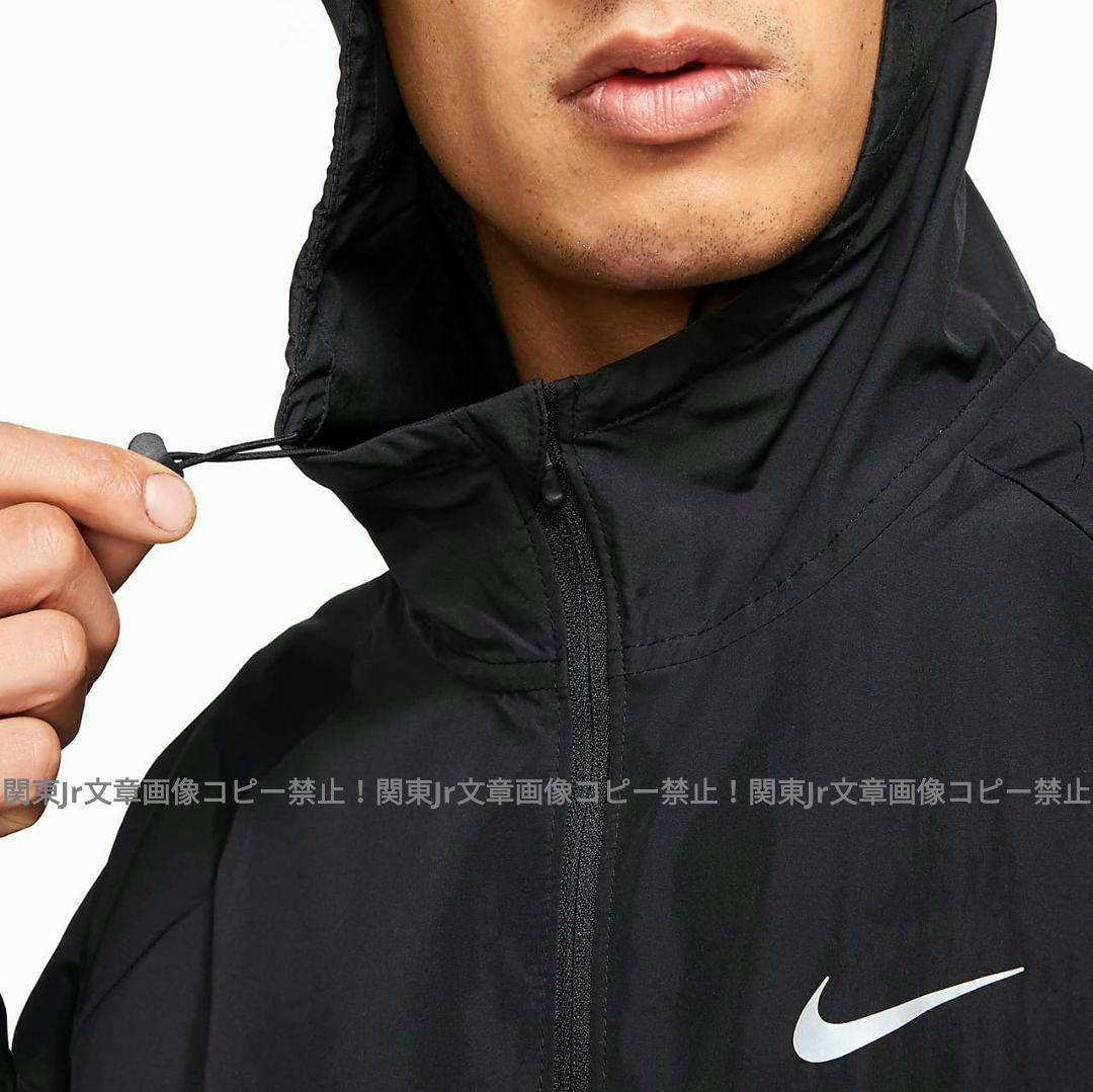 ランニングパーカー BK ウインドブレーカー ウーブン RUN ジャケット M