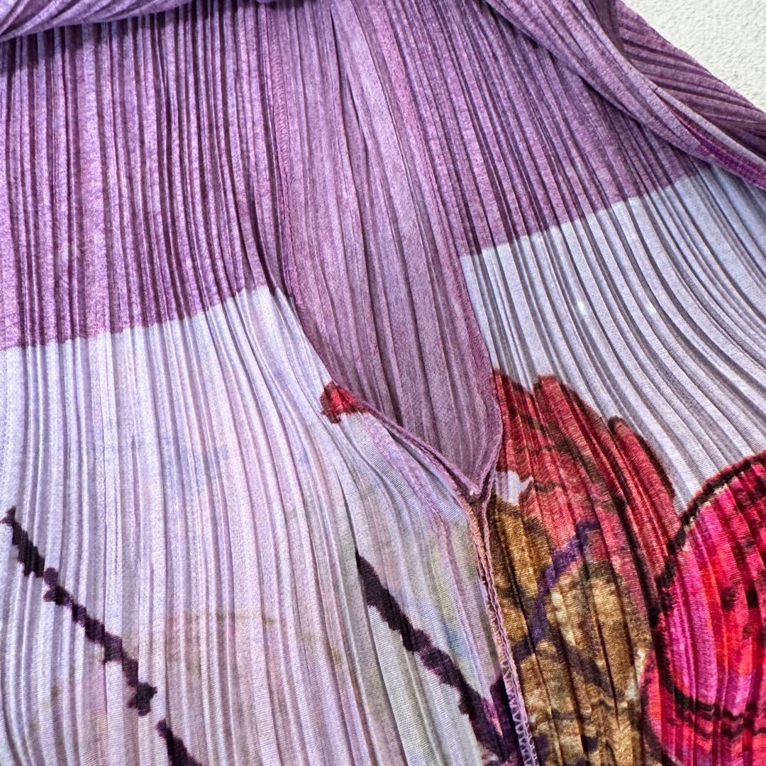 極美品✨PLEATS PLEASE プリーツ　花柄　シャツ　長袖　サイズ3