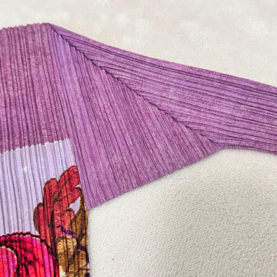 極美品✨PLEATS PLEASE プリーツ　花柄　シャツ　長袖　サイズ3