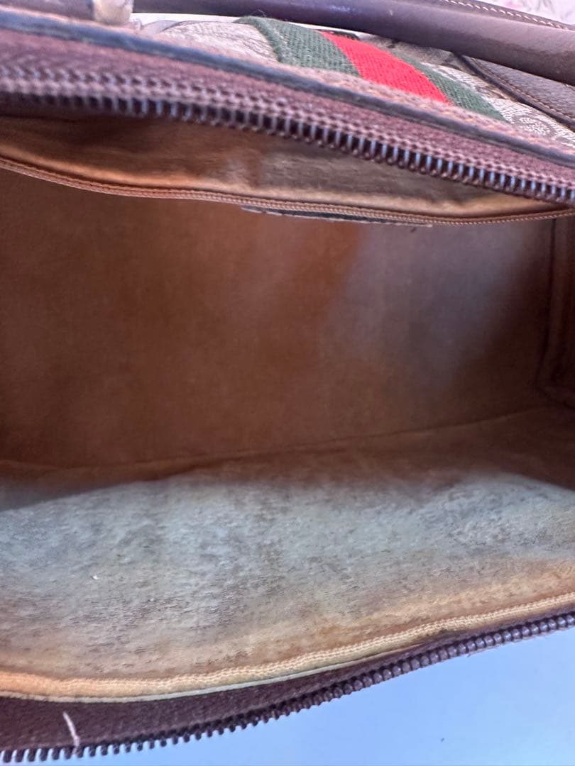 週末限定セールGUCCI グッチ GGシェリーライン ミニボストンバッグブラウン