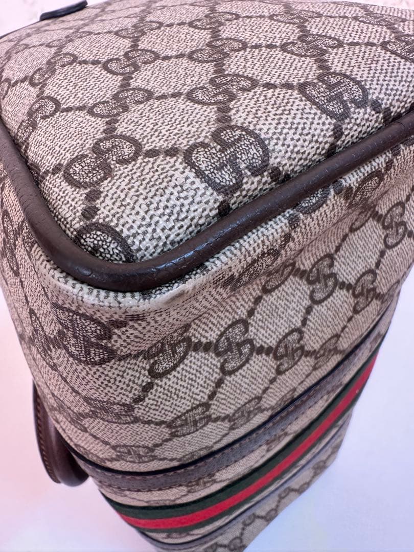 週末限定セールGUCCI グッチ GGシェリーライン ミニボストンバッグブラウン