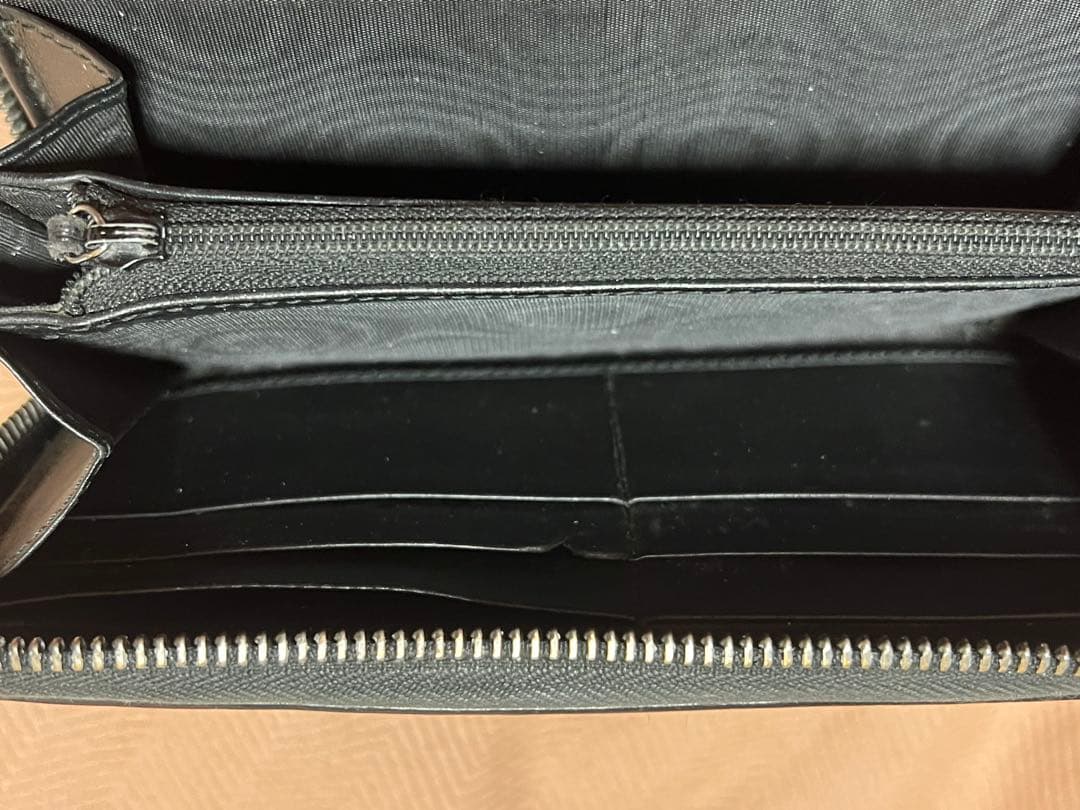 GUCCIグッチ シマ GG レザー ラウンドファスナー 長財布