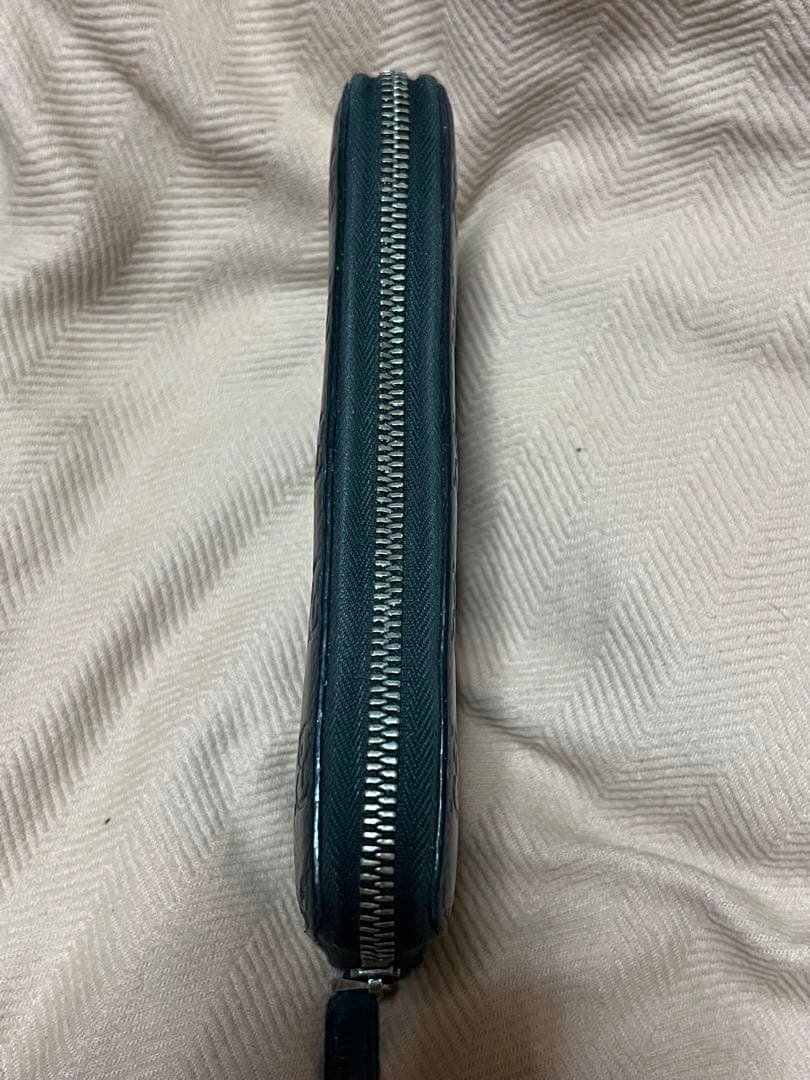 GUCCIグッチ シマ GG レザー ラウンドファスナー 長財布