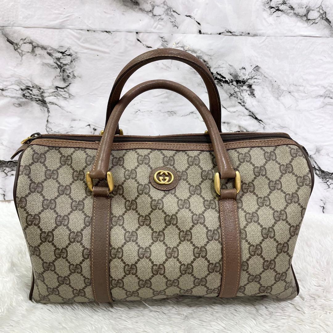 Gucci オールドグッチ GGキャンバス ボストンバッグ