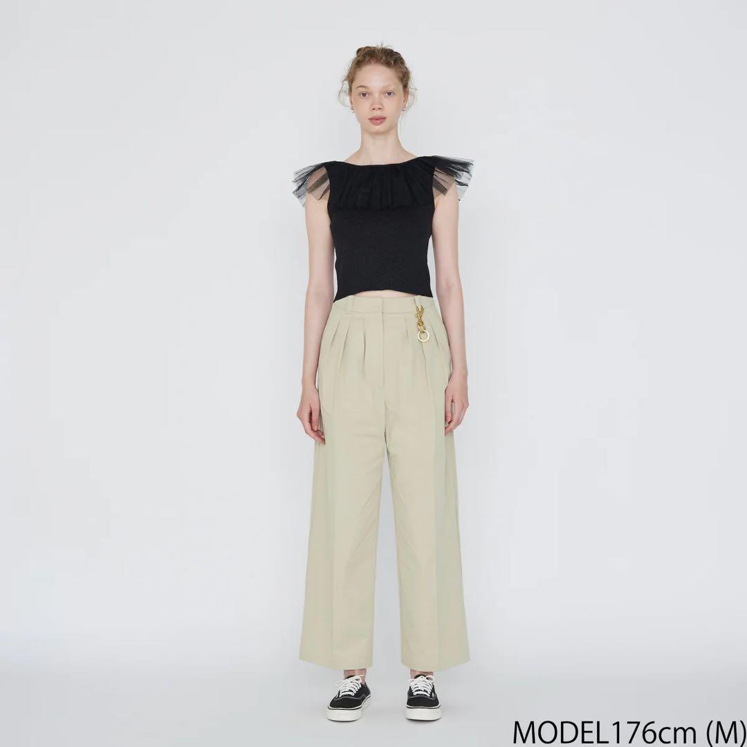 SEAROOMLYNN 2tuckワイドストレートチノパン