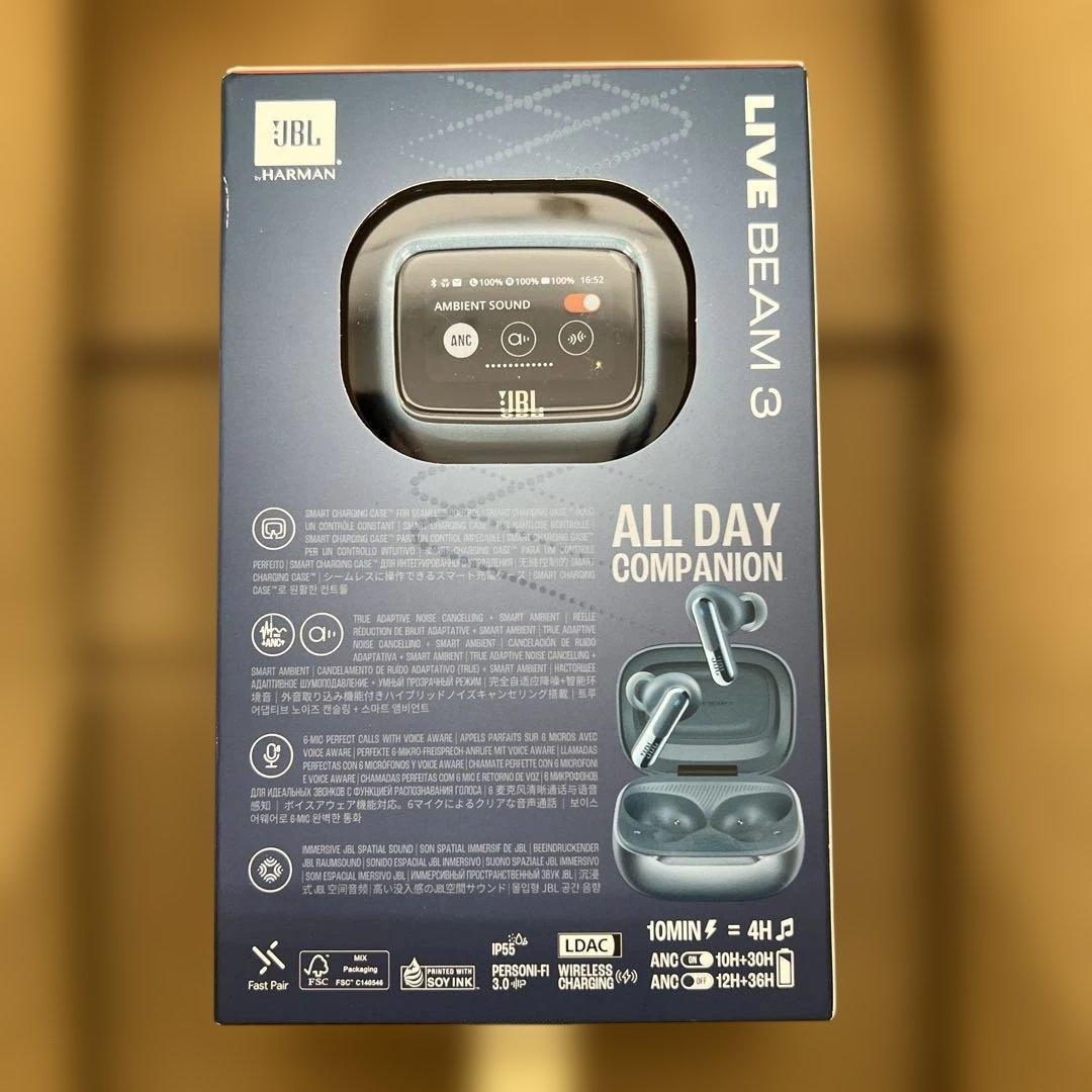 722 JBL LIVE BEAM 3 ワイヤレスイヤホン　未開封
