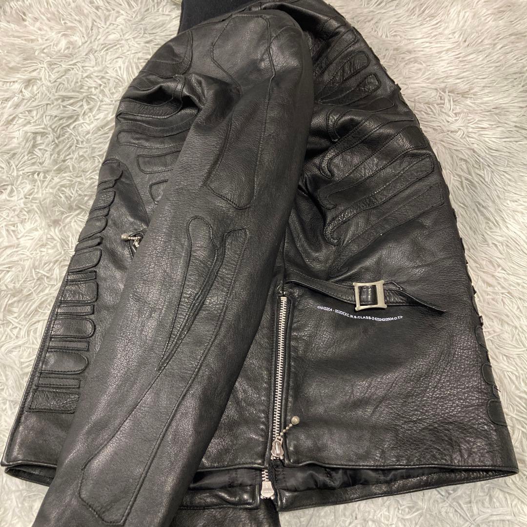 激レア　極美品　ネイバーフッド　ボーン ライダース レザージャケット エンボス
