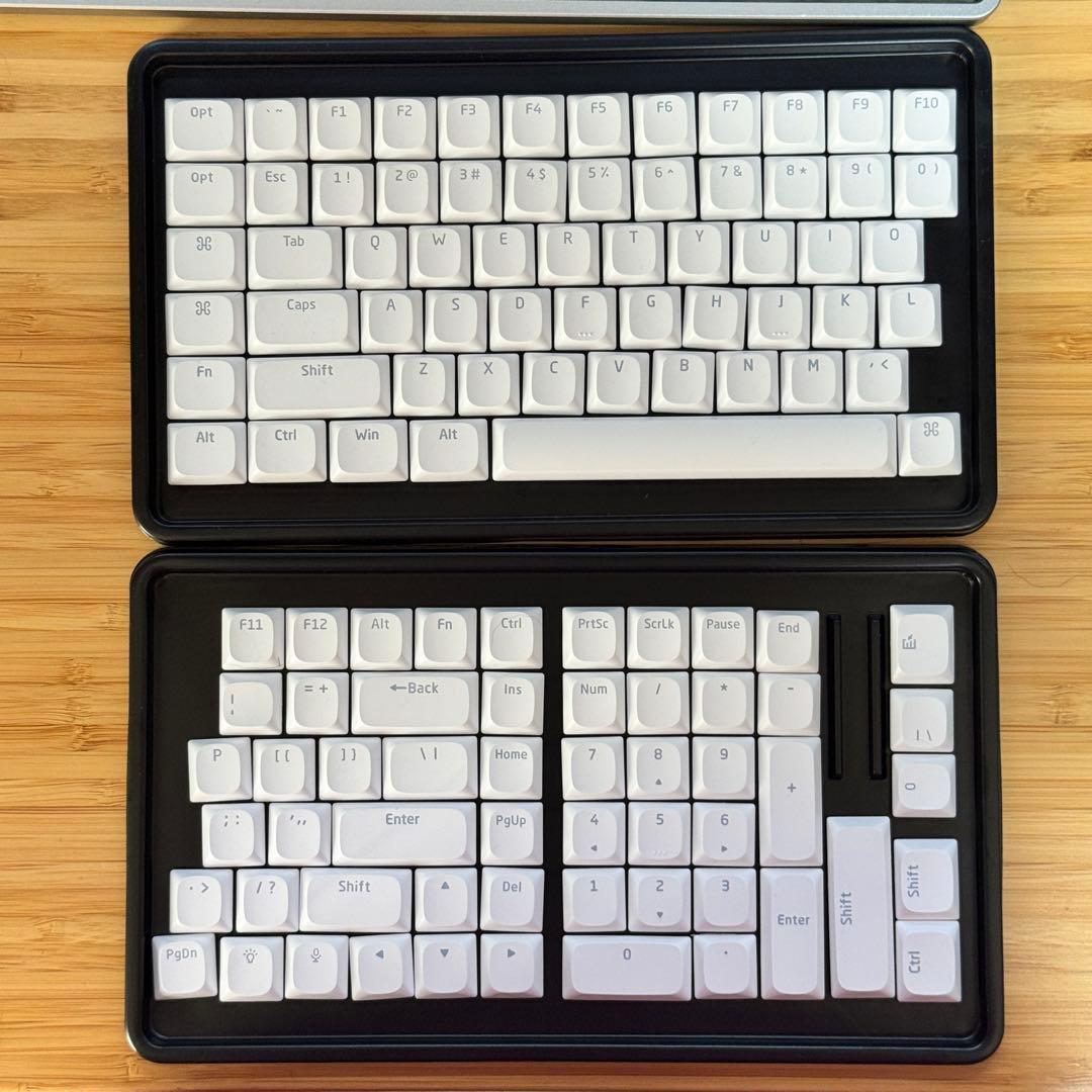 Nuphy Air60 HE Magnetic Jade Pro+白キーキャップ