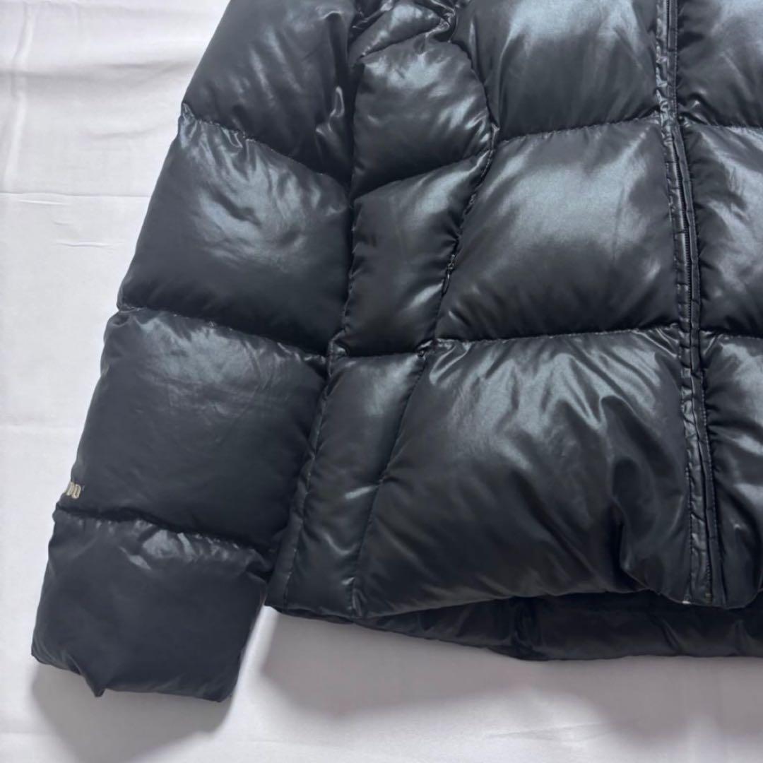 ☆人気　ノースフェイス　刺繍ロゴ　ダウンジャケット　ファーブラック　レディースL