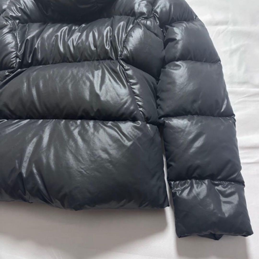 ☆人気　ノースフェイス　刺繍ロゴ　ダウンジャケット　ファーブラック　レディースL